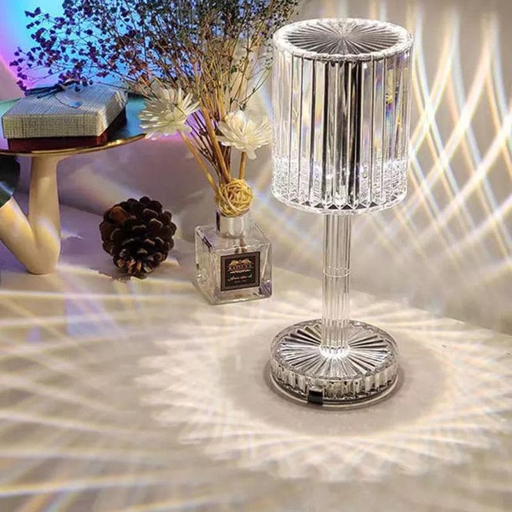 16 Color Diamond Crystal Lamp With Remote LED Crystal Table Lamp (L)