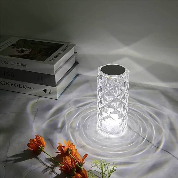 16 Color Diamond Crystal Lamp With Remote LED Crystal Table Lamp (L)