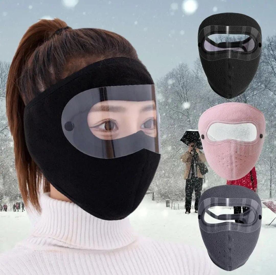 Windproof Anti Dust Full Face Masks Cycling Ski Breathable Masks Eye HD Anti Fog Goggles Hood