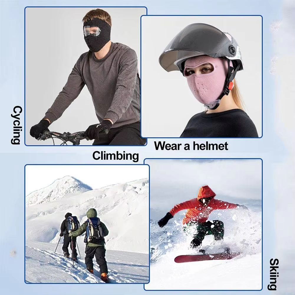 Windproof Anti Dust Full Face Masks Cycling Ski Breathable Masks Eye HD Anti Fog Goggles Hood